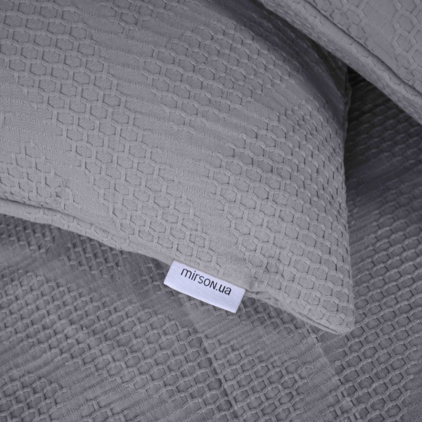 Фото - Комплект постільної білизни дитячий MirSon №20-02 Waffle Gray 110х140 (2200011032825)
